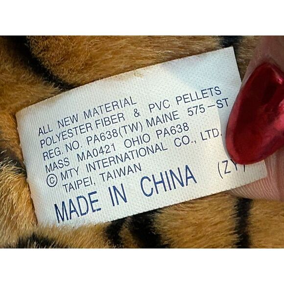 Vintage AURORA‎ People Pals Tiger Plush Laying Floppy Stuffed Animal 18" RARE - Picture 8 of 8